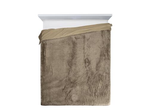 Jemná chlpatá deka s vysokým vlasom - Tifany, béžová 200 x 220 cm